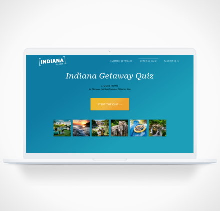 first page of a quiz for Indiana Tourism