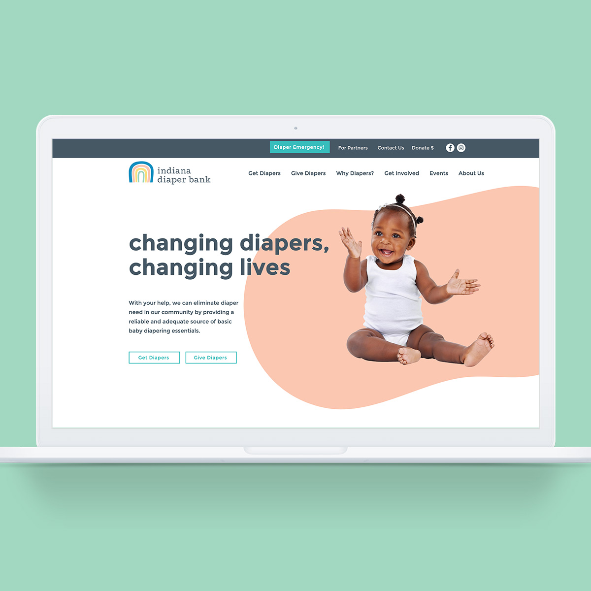 Indiana Diaper Bank Same Mission, New Look Williams Randall Advertising